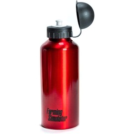 Farming Simulator Agricultural Simulator Drinking Bottle (600 ml, Aluminium, Red, for Cold Drinks