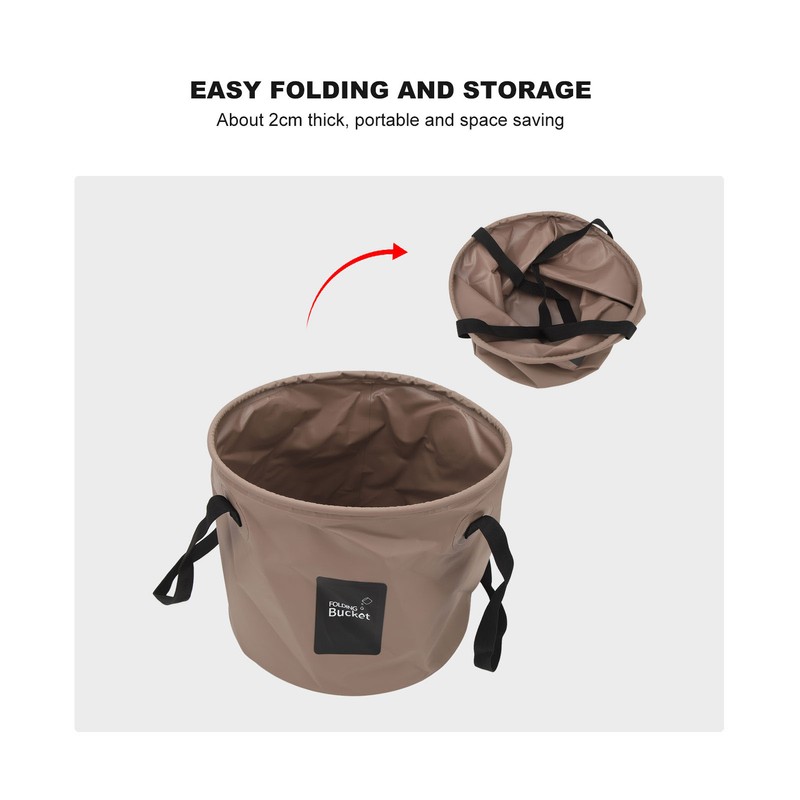 20L Portable Camping Bucket PVC Folding Water Bucket High Capacity