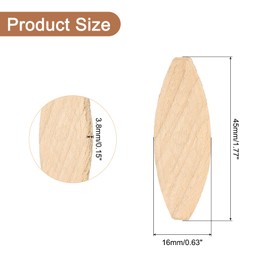 uxcell 50Pcs Wood Joiner Biscuits, 45x16x3.8mm Woodworking Biscuits, Wood Board Docking Tool Joiner Accessories for Carpenters and DIY Projects
