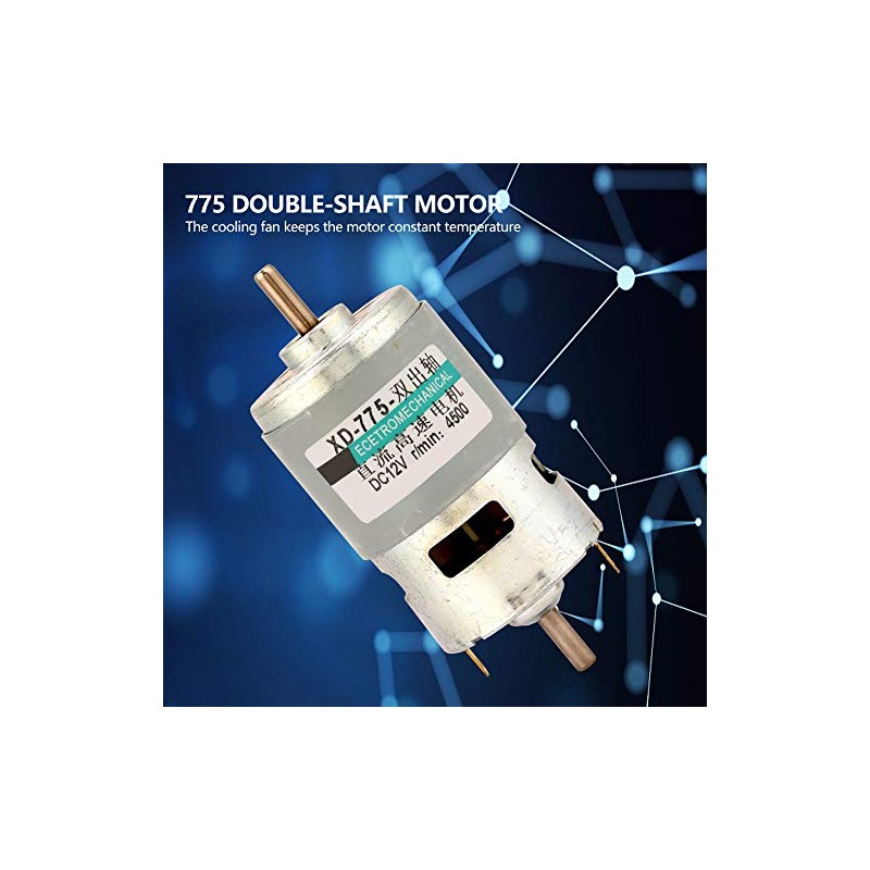DC24V 12V 775 Motor 50W High Performance Double Shaft DC