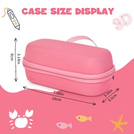 TATAVR Case Compatible with 3Doodler Start+ Essentials for 3D Pen Set for Kids, Carrying Holder Fit for Printing Pens,Storage Organizer for Printing Filament Refill,Micro-USB Charger (3D-01-Pink)