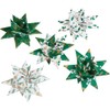 Gebrüder Bertels Froebel Stars, Paper Strips Green/White/Gold Lacquered, 48 Strips,