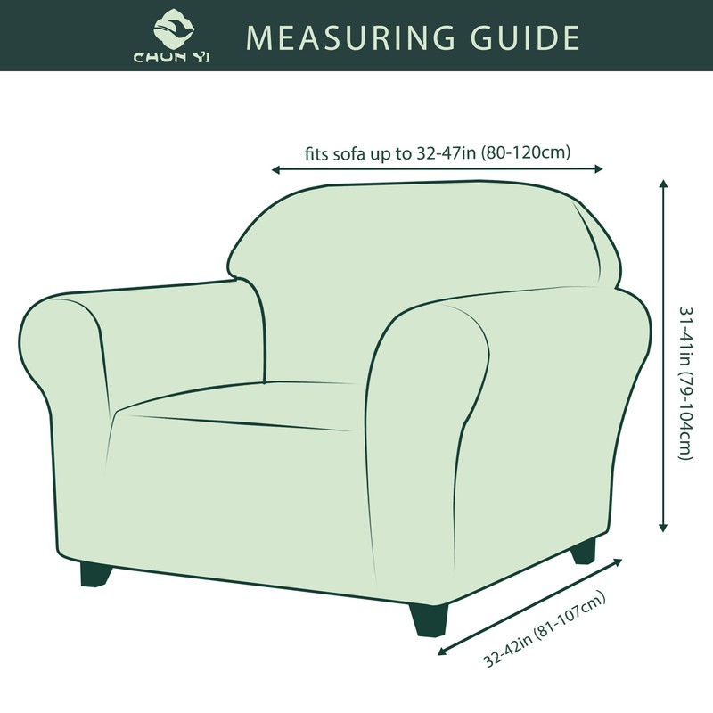 CHUN YI 1 Piece Jacquard Checks Stretch Fabric Couch cover,