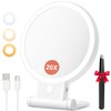 1X/20X Magnifying Mirror with Light, Double Sided Makeup Mirror with