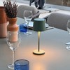 Mini-Tischleuchte, kabellos, Aluminium, Grün, LED, Mini, Olive, weiß, dimmbar, Höhe