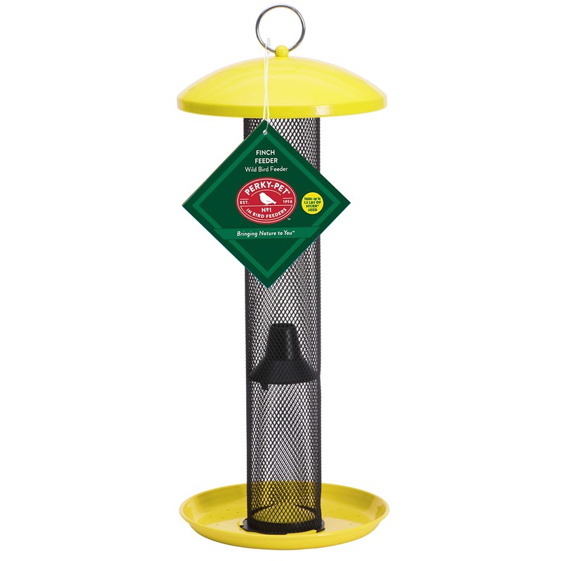 Perky-Pet YSSF00346-2 Straight-Sided Finch Tube Feeder , Yellow