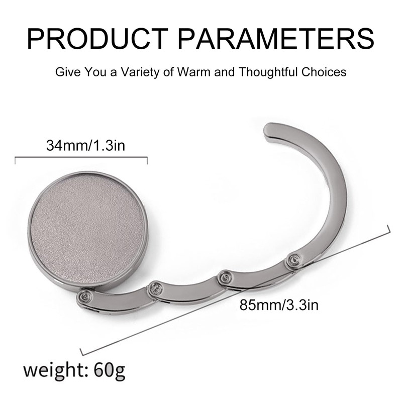 QEEROYO 2Pcs Handbag Hooks for Tables, Folding Purse Hook Hangers,