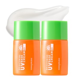 Sunscreen Face Makeup Foundation 2 in 1 Flower Print Tone Up UV Base Cream 1.4 fl oz (40 ml) SPF30 (Natural White) Moisturizing, Increases Transparency Sensitive Skin Men's UV (Set of 2)