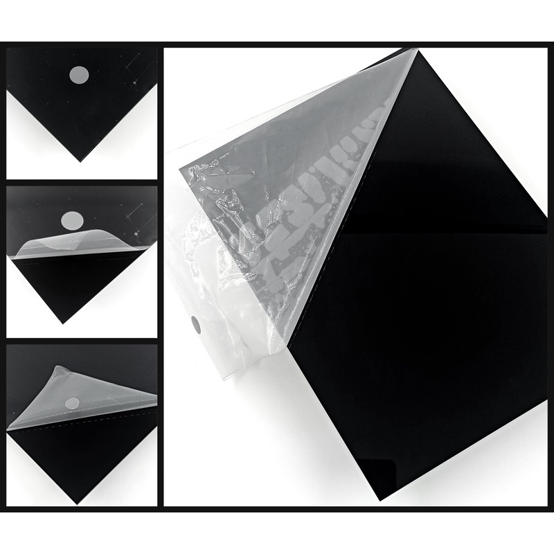 Acrylic Glass Black 3 mm A4, Acrylic Sheet, Plastic Plate