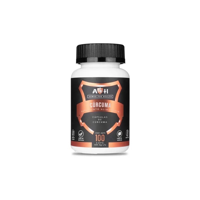 A4h Cúrcuma 100 Cápsulas 500 Mg Antiinflamatorio