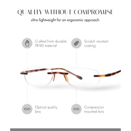 Scojo New York Gels Original Reading Glasses | 2.5x GEORGIA BLUE | Readers for Men & Women | Stylish, Scratch-Resistant Lenses