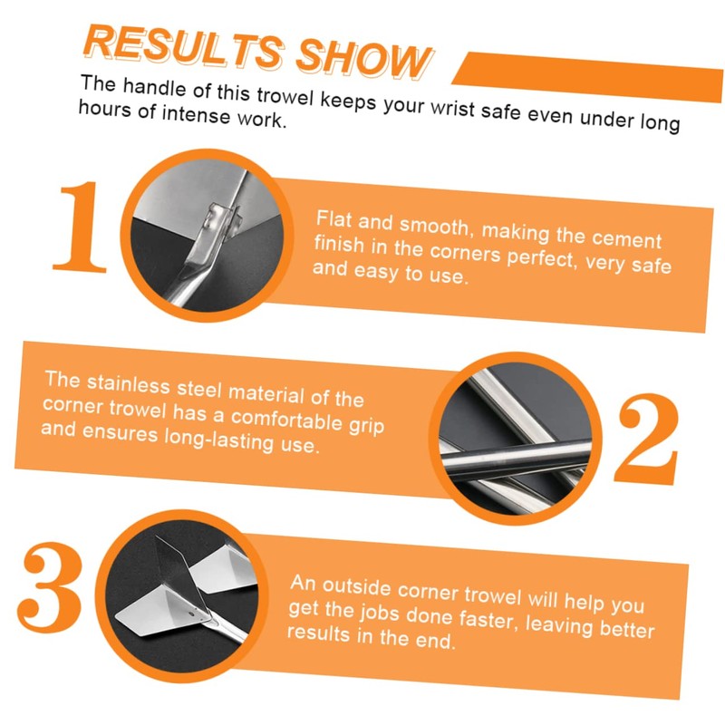 Tofficu 10pcs Corner Trowel Ergonomic Wall Repair Scraping Cutter for
