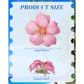 Molans 3Pcs Hawaiian Flower Hair Clips for women - 4 Inches Artificial Flower Clips, Plumeria Hibiscus Hair Clips Floral Hair Barrettes for Vacation Beach Party