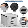 Paquete de 2 Cajas Organizadoras de Archivos con Tapa y