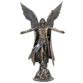 US 6.5 Inch Ascending Warrior Angel Cold Cast Bronze Sculpture Figurine