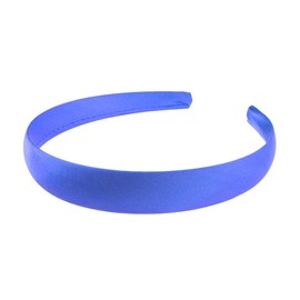 Girls School Party Satin Covered 2 cm Hair Headband Alice Band (Royal Blue)