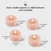 Rhytsing Set of 4 Rose Pink Flamless LED Votive Candles