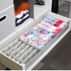 Simple Houseware Sock Drawer Organizer for Dresser/Closet/Bedroom, 3 Pack, Gray