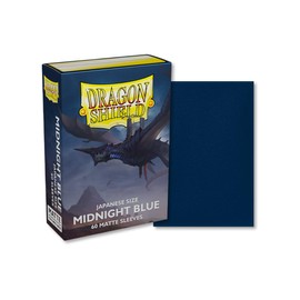 Dragon Shield – Dragon Shield Matte Japanese Midnight Blue 60 CT Japanese Size Card Sleeves - Yu-Gi-Oh! Card Sleeves Smooth & Tough - Compatible with Yu-Gi-Oh!