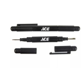 Ace 4 in 1 Pocket screwdriver 1/8 in and 1/16 in. Slotted, #0 and #00 Phillips