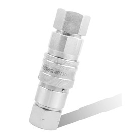 3/4" NPT Skid Steer Flat Face Hydraulic Quick Connect Couplers with Dust Cap Fits for LX-FF Series, ISO16028 Standard