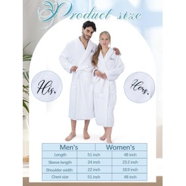 Jecery 2 Pack His and Hers Matching Robes Set I Have Everything I Need Robes for Couples Christmas Valentines Gift(White)