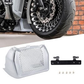 Oil Cooler Cover Case with Bracket Fit for Harley Touring Road King FLHR, Road Glide FLHXS FLTRX FLTRXS, Street Glide FLHX 2017-2023 (Chrome)