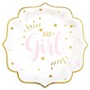 10 Paper Plates 21 cm Baby Shower Girl Pink