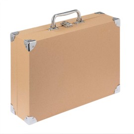 Glorex Travel, Suitcase Sustainable FSC Certified Cardboard, Approx. 35.5 x 25 x 10 cm, Made of Papier-mâché, for Gluing, Painting, decopatch or decoupage, Natural Brown, 35,5 x 25 x 10 cm