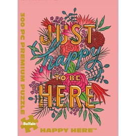Buffalo Games - Gold - Happy Here - 300 Large Piece Jigsaw Puzzle