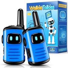 Kids Walkie Talkies Toys for Boys: comedyfun Mini Robots Walkies Talkies 2 Pack Birthday Gifts for 3 4 5 6 Year Old Boys Toys for 3 4 5 6-8 Year Old Camping Outdoor Games