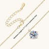 PROSTORY 3CT Moissanite Solitaire Pendant Necklace for Women (Gold)