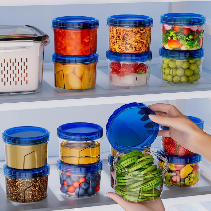 12 Pack-16 OZ Freezer Storage Containers, Small Plastic Containers with