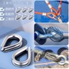 Wire Rope Thimble, M4, Stainless Steel, Thimble Hardware, Set of