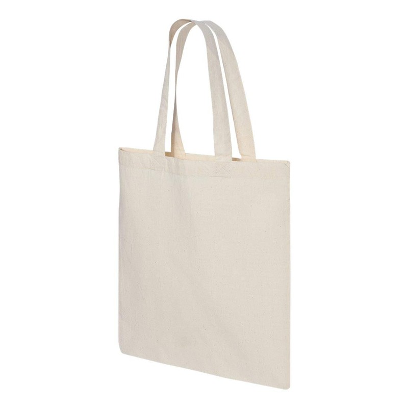 Q-TEES QTB Large Blank Heavy Duty Reusable Canvas Tote Shopping
