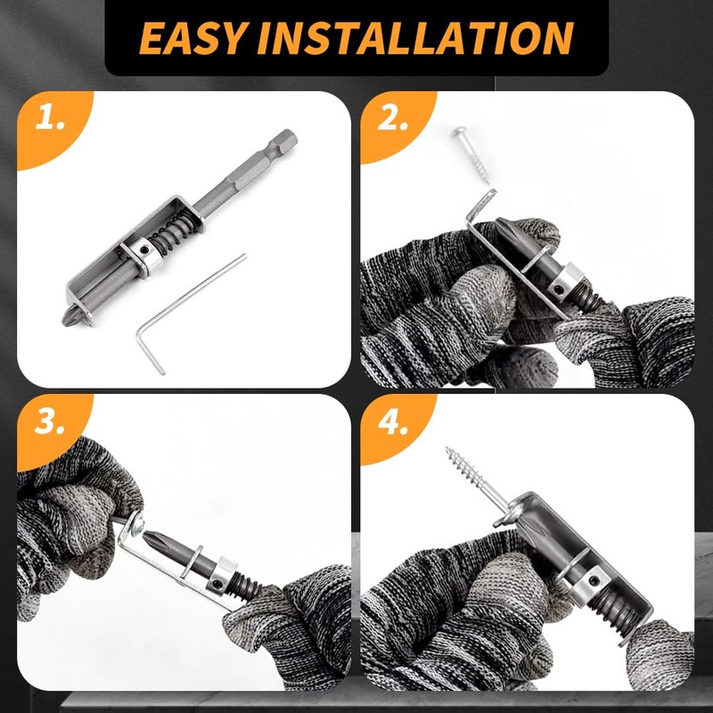 2 Pcs Spring-Loaded Screw Holder Bit, Anti-Drop Screwdriver Bit for