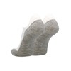 No Show Golf Socks with Heel Tab Super Soft (White/Grey,