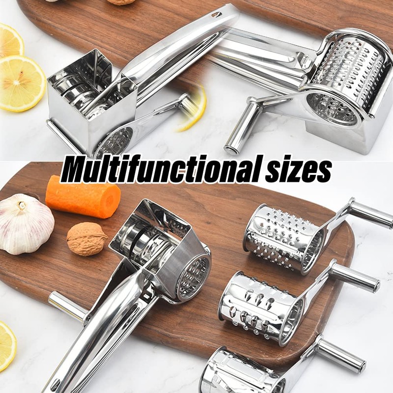 Cheese Grater-Multifunctional Kitchen Craft Rotary Stainless Steel Cheese Grater 1
