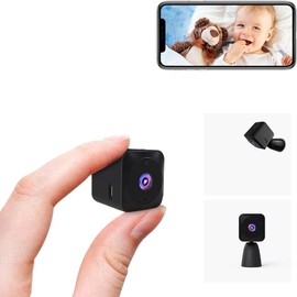 AOBOCAM Mini Kamera, 4K HD WLAN (2.4GHz) Überwachungskamera Innen Live Übertragung Handy APP Für WiFi Camera Indoor Mit Akku Kompakte Sicherheitskamera mit Bewegungsmelder/Nachtsicht/Cloud-Speicher