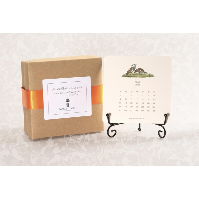Maison De Papier Upland Birds 2026 Monthly Desk Calendar with