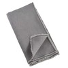 Saro Lifestyle Fringe Linen Table Napkin (Set of 4), Grey,