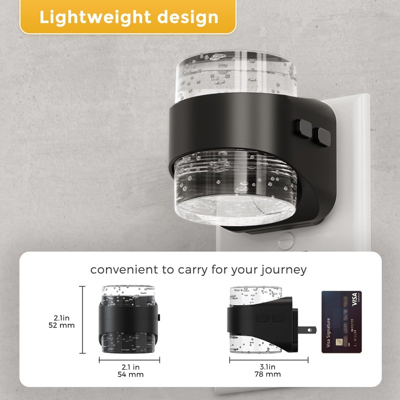 L LOHAS LED Night Light, RGB Bubble Night Lights Plug