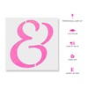 Ampersand Script Stencil Template for Walls and Crafts - Reusable