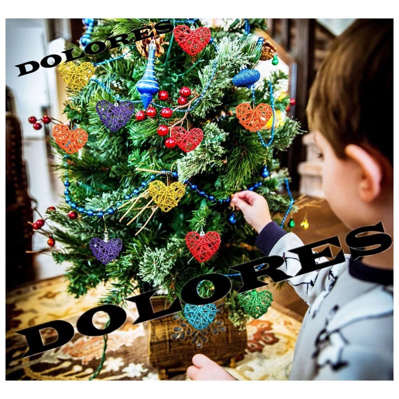 Dolores 25 Pzs Navideñas Árbol Adornos Navidad Fiesta Decoración