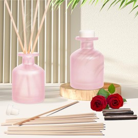 YISOWUH Reed Diffuser - Ebony Rose 3.38oz (100ml) 2 Packs Essential Oil Reed Diffuser Set with 16 Sticks, Long Lasting Fragrance for Home, Bathroom, Bedroom, Room, Decor