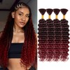 FCHLHFC Deep Wave Bulk Hair 6 Bundles/Pack 300g 22 Inch