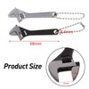 Mini Adjustable Spanner, 2.5" Small Steel Spanner Jaw Wrench Hand