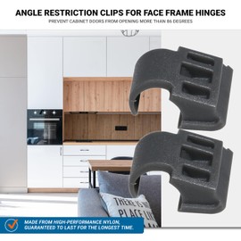 50 Pack Rok Hardware Angle Restrictor Restriction Clips for Face Frame Hinges 86 Degree Kitchen Cabinet Door Restraints, NEH89 (Hinge is Sold Separately)