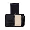 Scully Nappa Leather 6-Ring Zip Weekly Organizer - Black