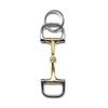 JA Horse Keyring Pendant Horse Rider Pony (Bit D-Ring), silver